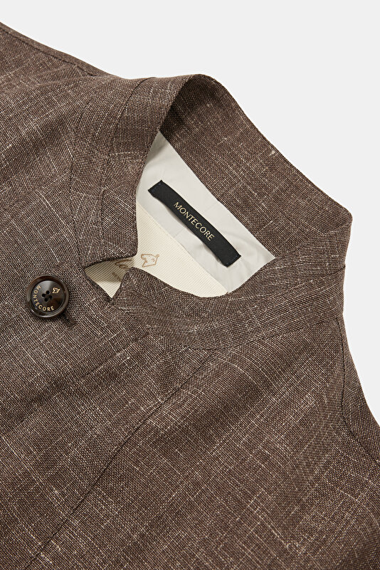 BROWN WOOL/SILK COAT 3