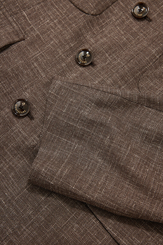BROWN WOOL/SILK COAT 4