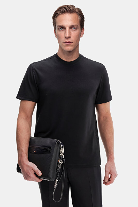 BLACK BICYCLE COLLAR SHORT SLEEVE TSHIRT 4