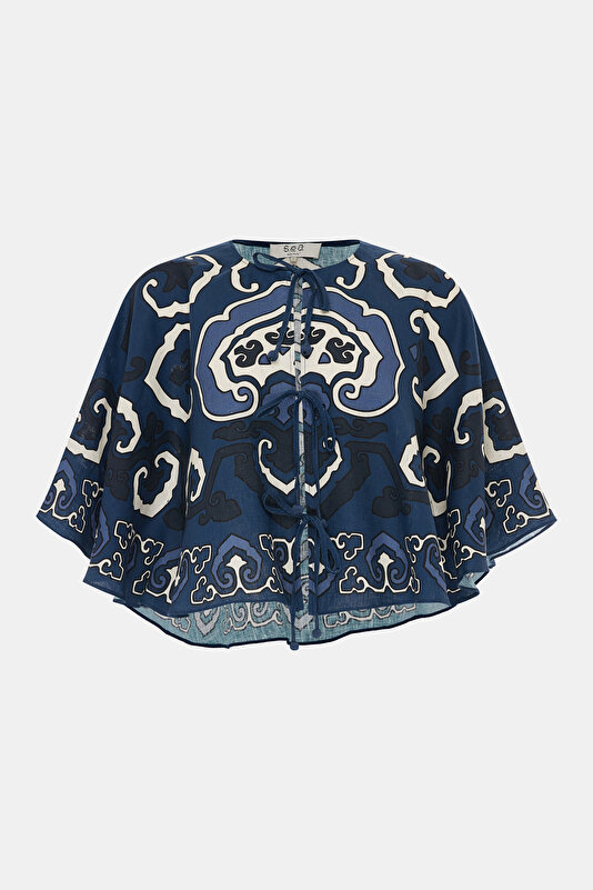 NAVY BLUE BLOUSE