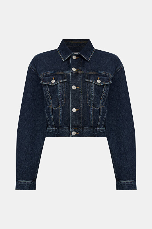 INDIGO BUTTONED JACKET