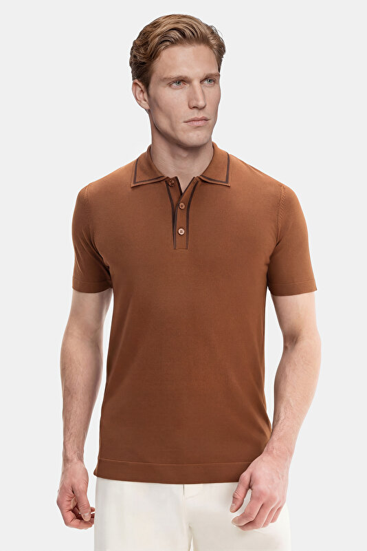 DÜĞMELİ YAKA KISA KOL TRİKO T-SHIRT 4