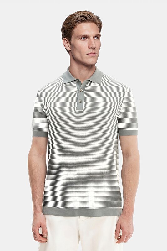 MINT POLO NECK SHORT SLEEVE TSHIRT