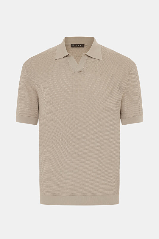 DÜĞMESİZ POLO YAKA KISA KOL TRİKO T-SHIRT