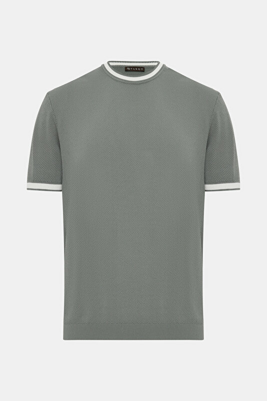 BİSİKLET YAKALI KISA KOL TRİKO T-SHIRT
