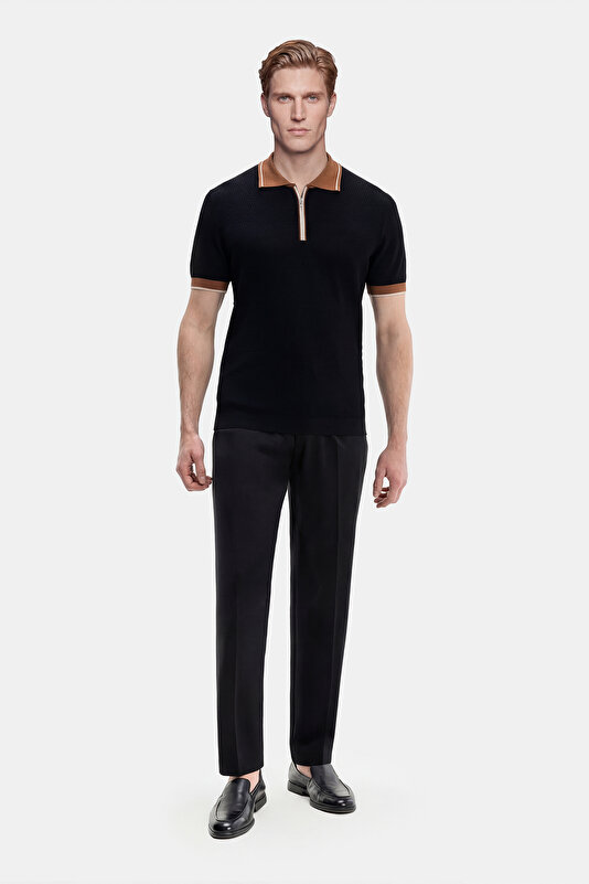 FERMUARLI POLO YAKA KISA KOL TRİKO T-SHIRT 4