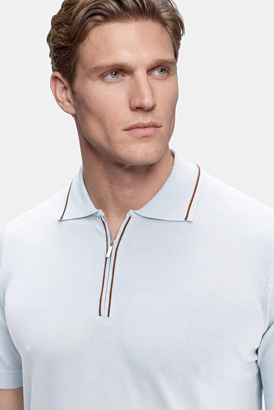 FERMUARLI POLO YAKA KISA KOL TRİKO T-SHIRT 3