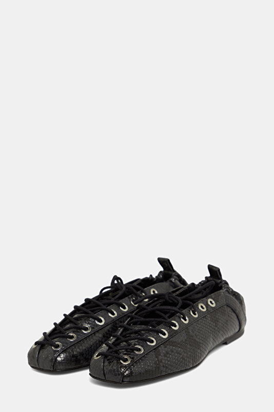 BLACK FLAT SHOES 2