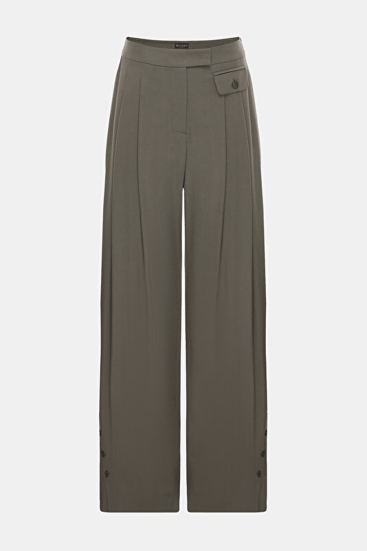 KHAKI STRAIGHT CUT TROUSERS 4