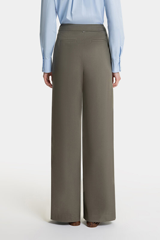 KHAKI STRAIGHT CUT TROUSERS 3