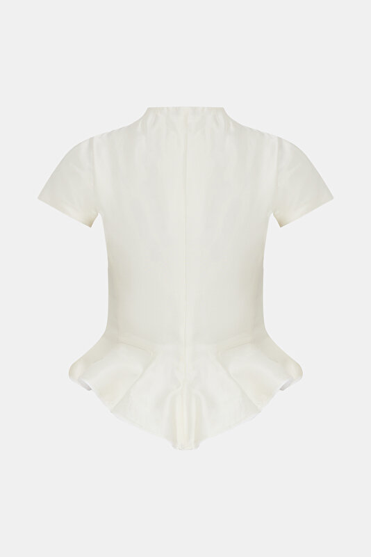 ECRU SHORT SLEEVE BLOUSE 4