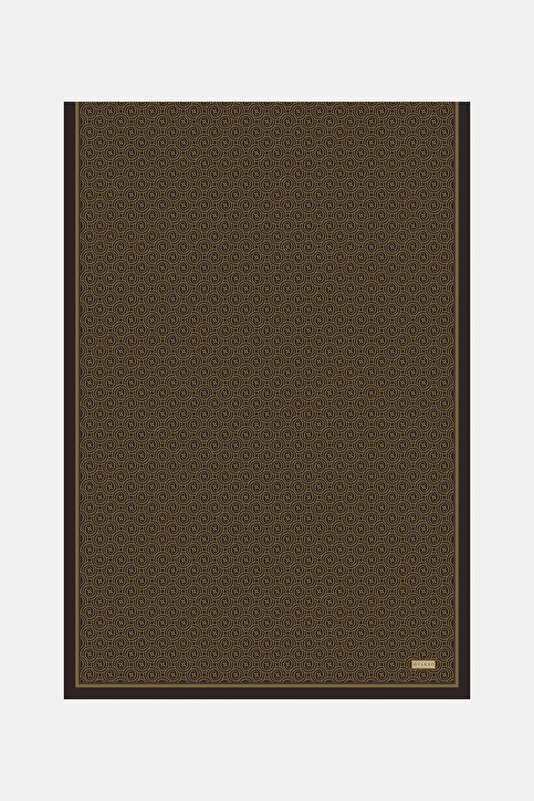 CAMEL MONOGRAM TWILL SHAWL