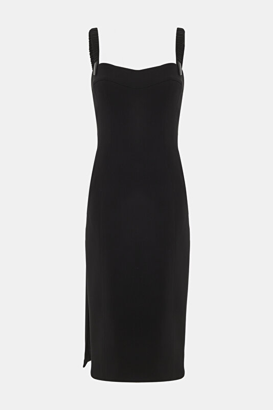 BLACK STRIPED DRESS