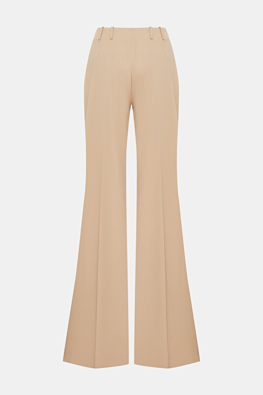 BEIGE WIDE LEG TROUSERS 2