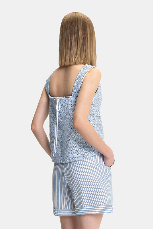 NAVY BLUE SLEEVELESS SHIRT 2
