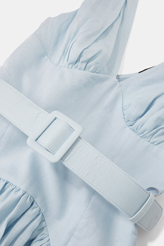 LIGHT BLUE SLEEVELESS DRESS 3