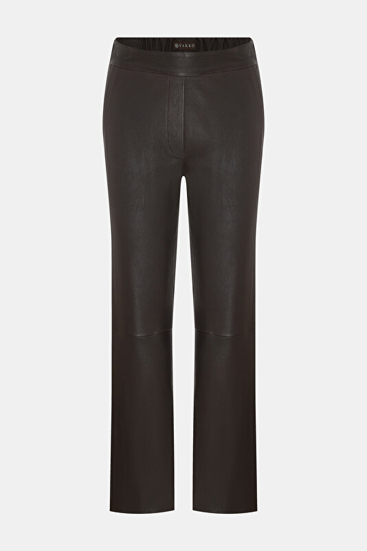 BROWN STRAIGHT CUT TROUSERS