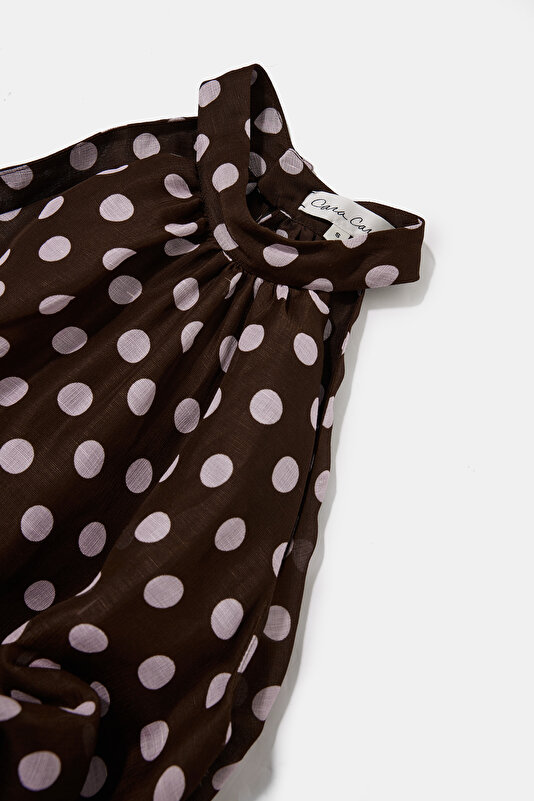 LIGHT PINK POLKA-DOT SLEEVELESS BLOUSE 3