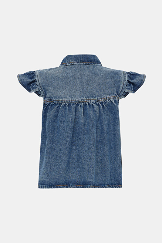 BLUE SLEEVELESS BLOUSE 2