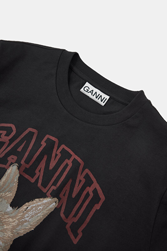 ANTRASİT BİSİKLET YAKA BASKILI T-SHIRT 3