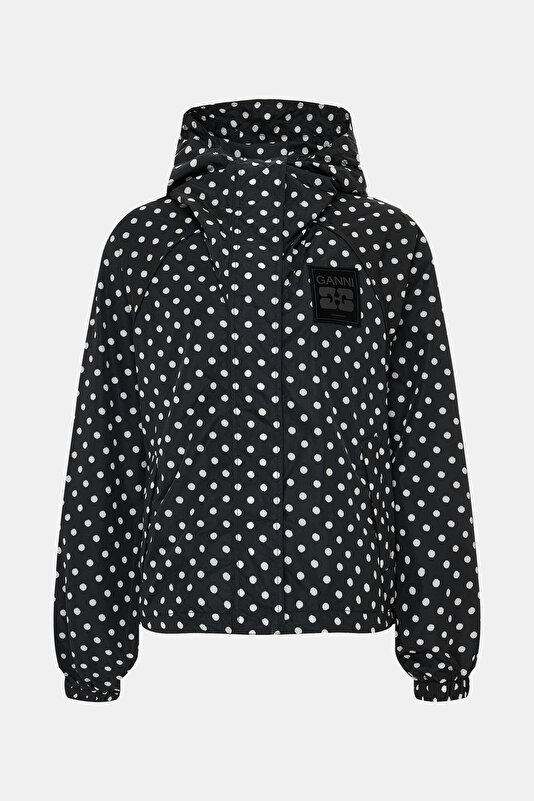 WHİTE POLKA-DOT RAİNCOAT