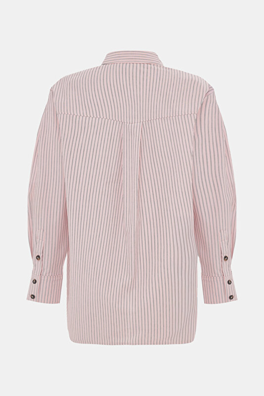 AÇIK PEMBE ÇİZGİLİ GÖMLEK 2