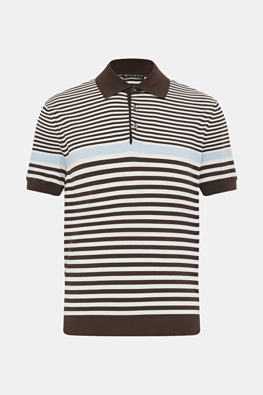 ECRU POLO NECK SHORT SLEEVE TSHIRT