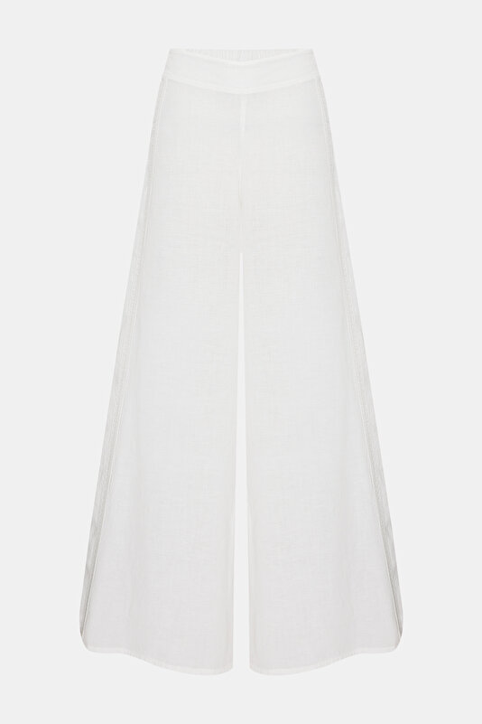 WHITE EMBROIDERED TROUSERS 3