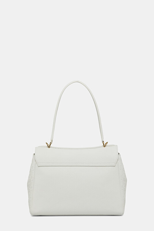 WHITE MONOGRAM LEATHER BAG 4