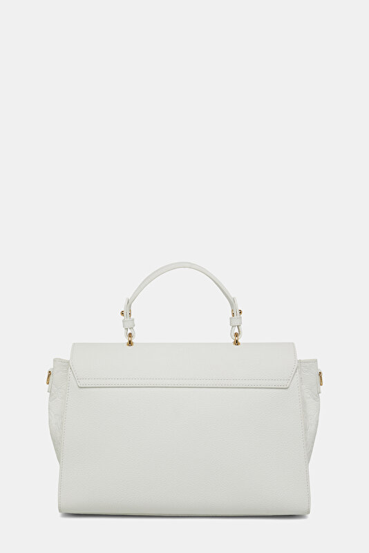 WHITE MONOGRAM LEATHER BAG 4