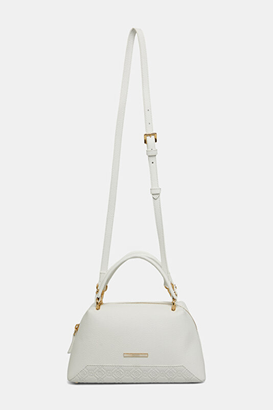 WHITE MONOGRAM LEATHER BAG 2