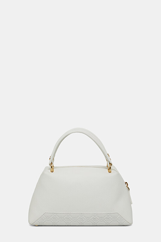 WHITE MONOGRAM LEATHER BAG 4