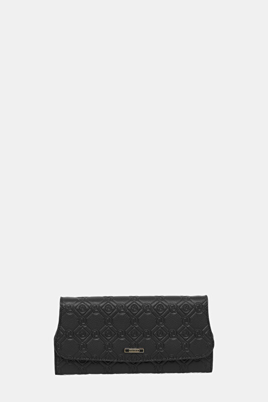 BLACK MONOGRAM LEATHER WALLET 2