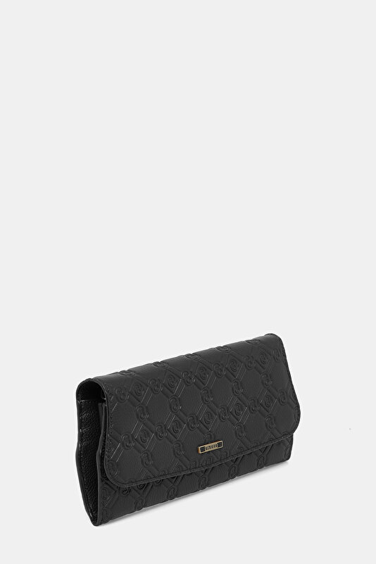 BLACK MONOGRAM LEATHER WALLET 3