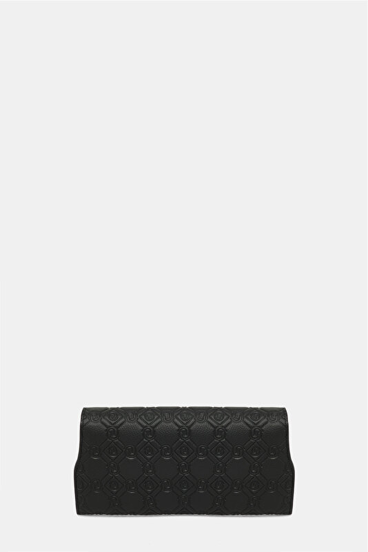 BLACK MONOGRAM LEATHER WALLET 4