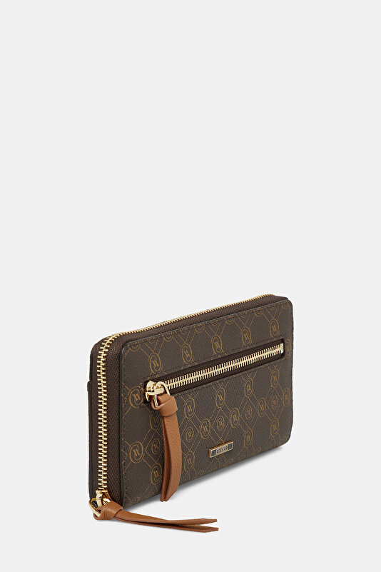 TAN MONOGRAM WALLET 2