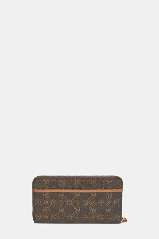 TAN MONOGRAM WALLET 3