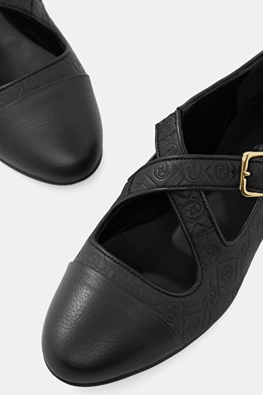 BLACK FLAT SHOES 4