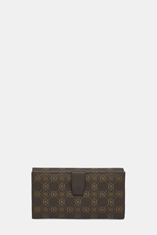 KAHVE MONOGRAM DERİ CÜZDAN 3