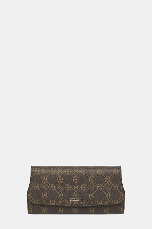 KAHVE MONOGRAM DERİ CÜZDAN 2