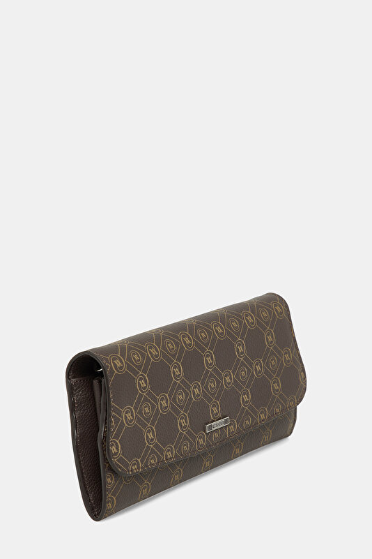 BEIGE MONOGRAM LEATHER WALLET 3