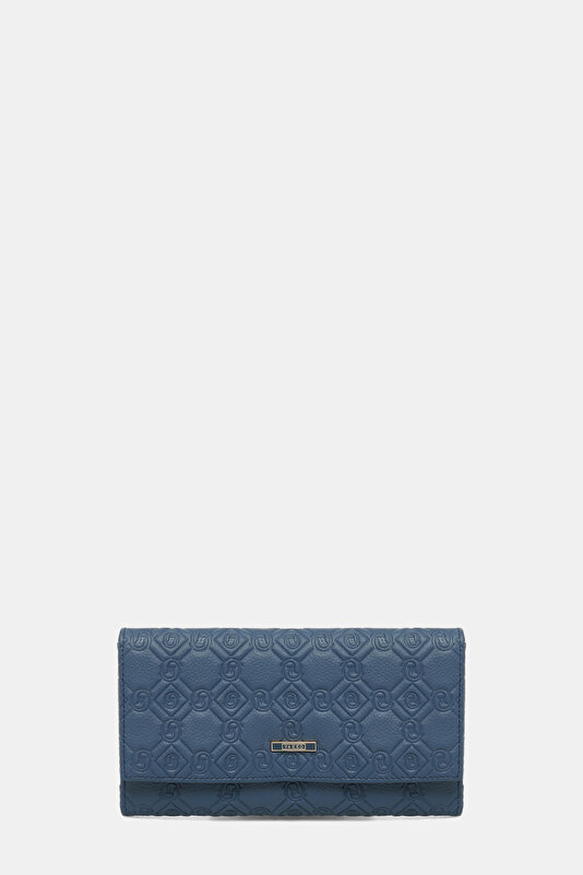 LACİVERT MONOGRAM DERİ CÜZDAN