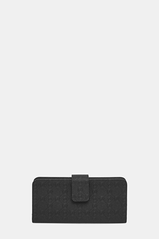BLACK MONOGRAM WALLET