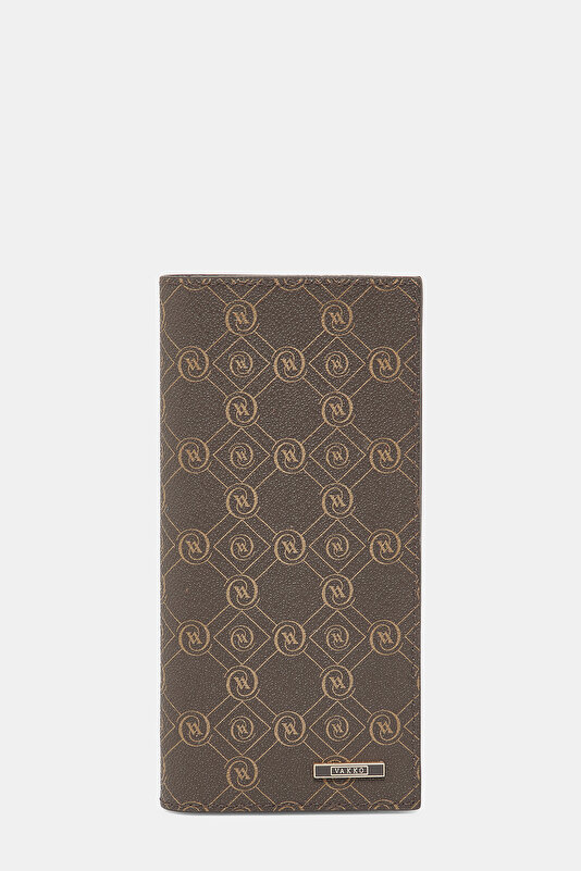 KAHVE MONOGRAM CÜZDAN