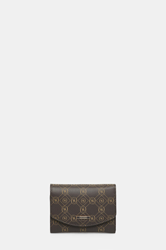 KAHVE MONOGRAM DERİ CÜZDAN