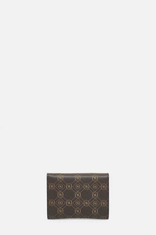 BEIGE MONOGRAM LEATHER WALLET 3