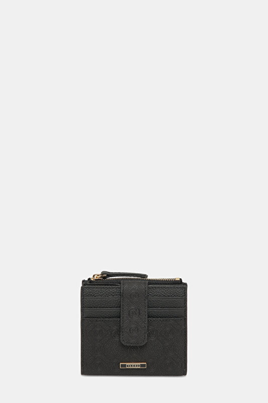 BLACK MONOGRAM WALLET