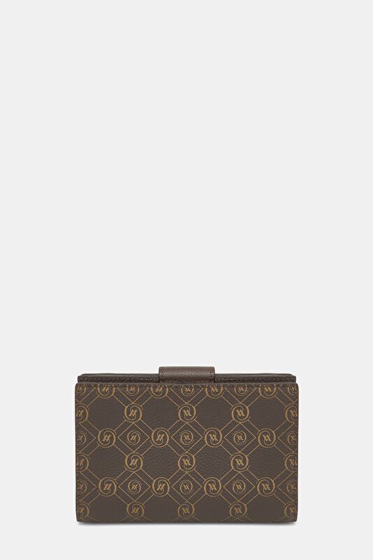 KAHVE MONOGRAM DERİ CÜZDAN 3