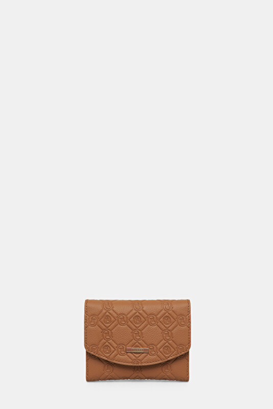 TAN MONOGRAM LEATHER WALLET