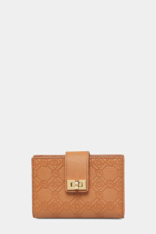 TAN MONOGRAM LEATHER WALLET